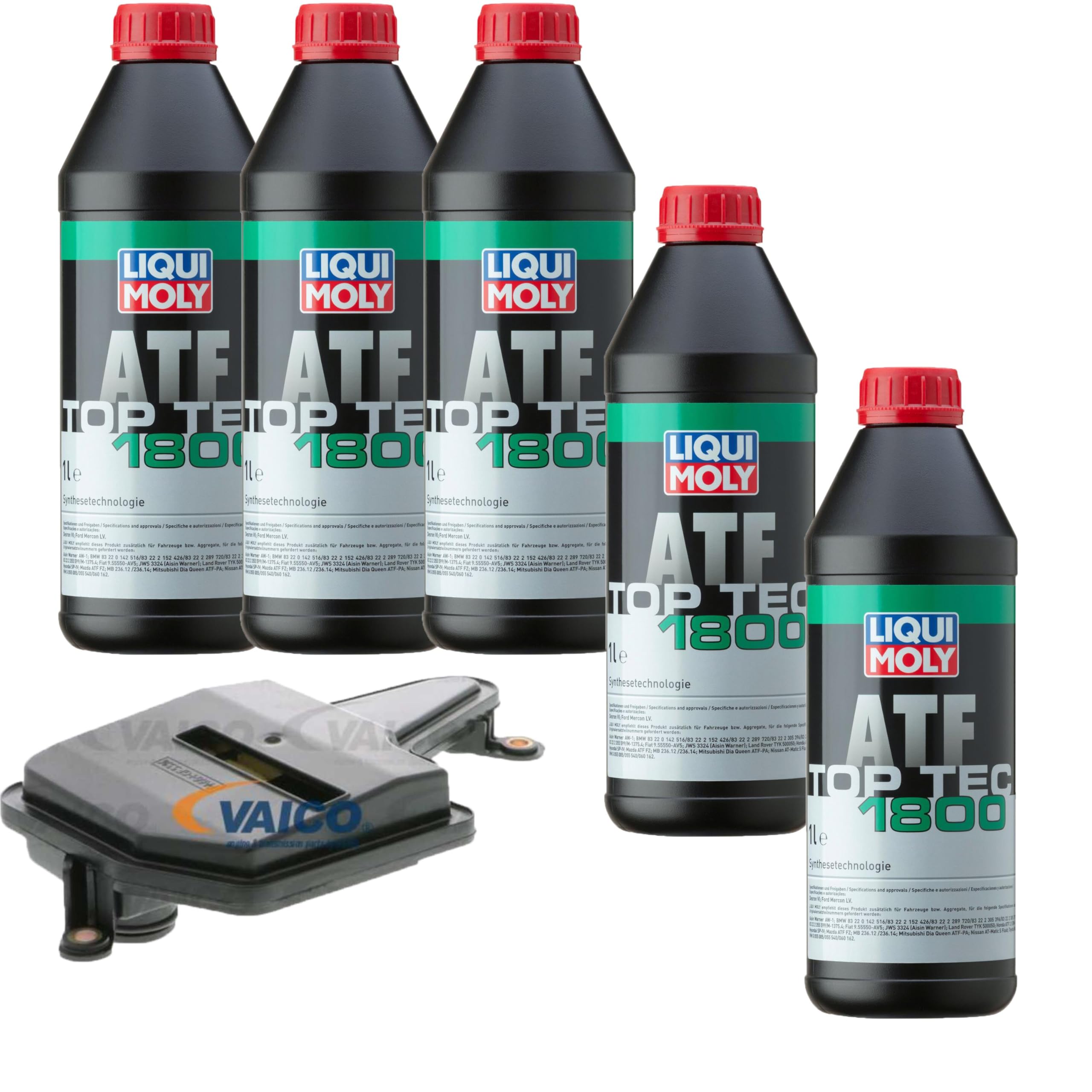 Inspektionspaket enthält 5 L Getriebeöl Top Tec ATF 1800 Getriebeölfilter für 3 BM BN 2.0 2.2 D CX-3 DK KF 2.5 AWD
