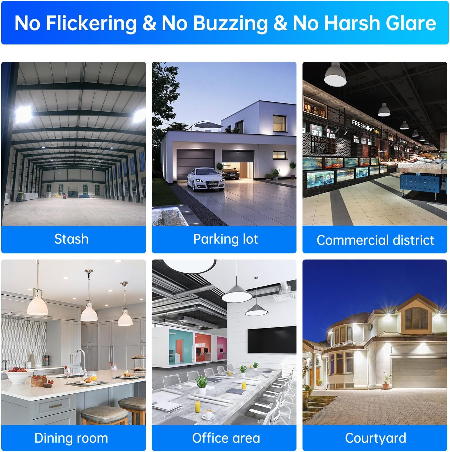 Super Bright Light Bulbs, 250-300W Equivalent Exceed 3000LM E26 LED Bulb, 6500K Daylight 30 Watt High Lumen LED Bulb for Home, Shopping mall, Hotel, Factory, Warehouse, Garage (30, Watts)
