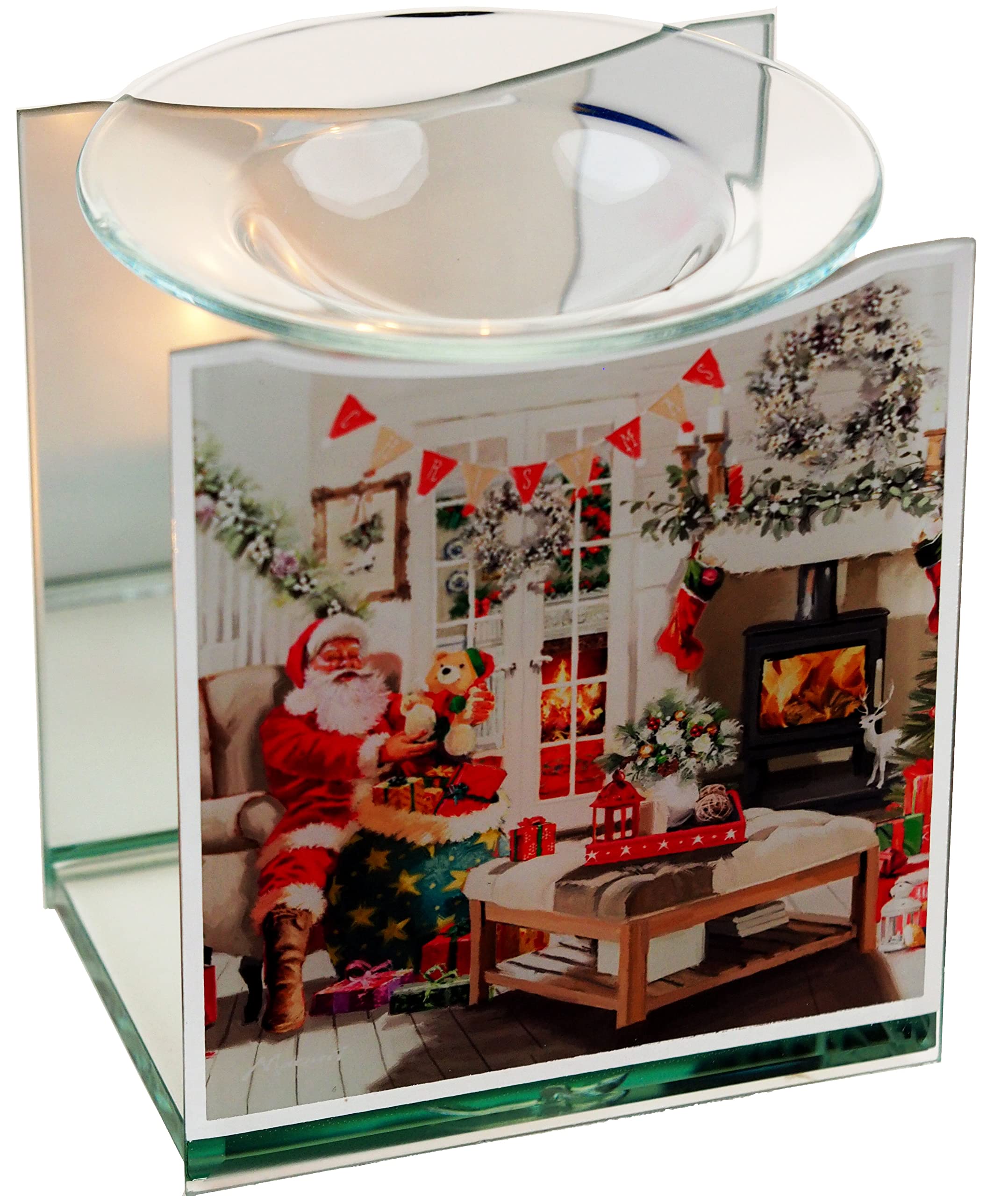 Santa Oil Burner Traditional Christmas Fragrance Wax Warmer Tealight Holder