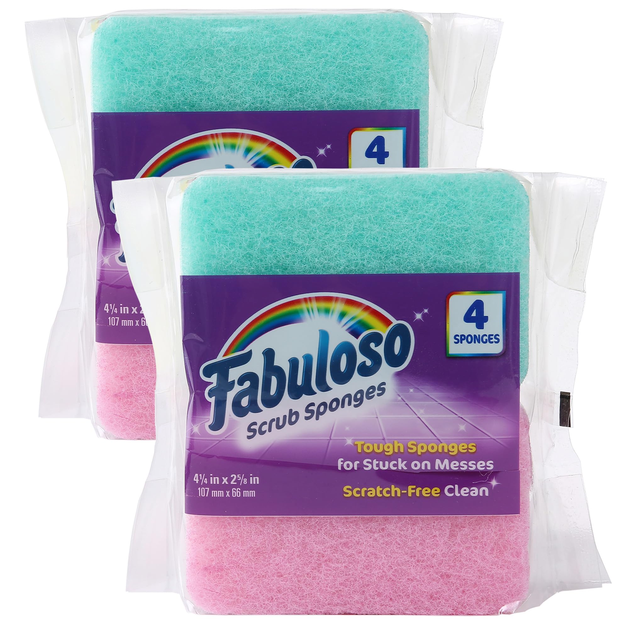 Fabuloso Spugne, arcobaleno, 4 pezzi (confezione da 2)