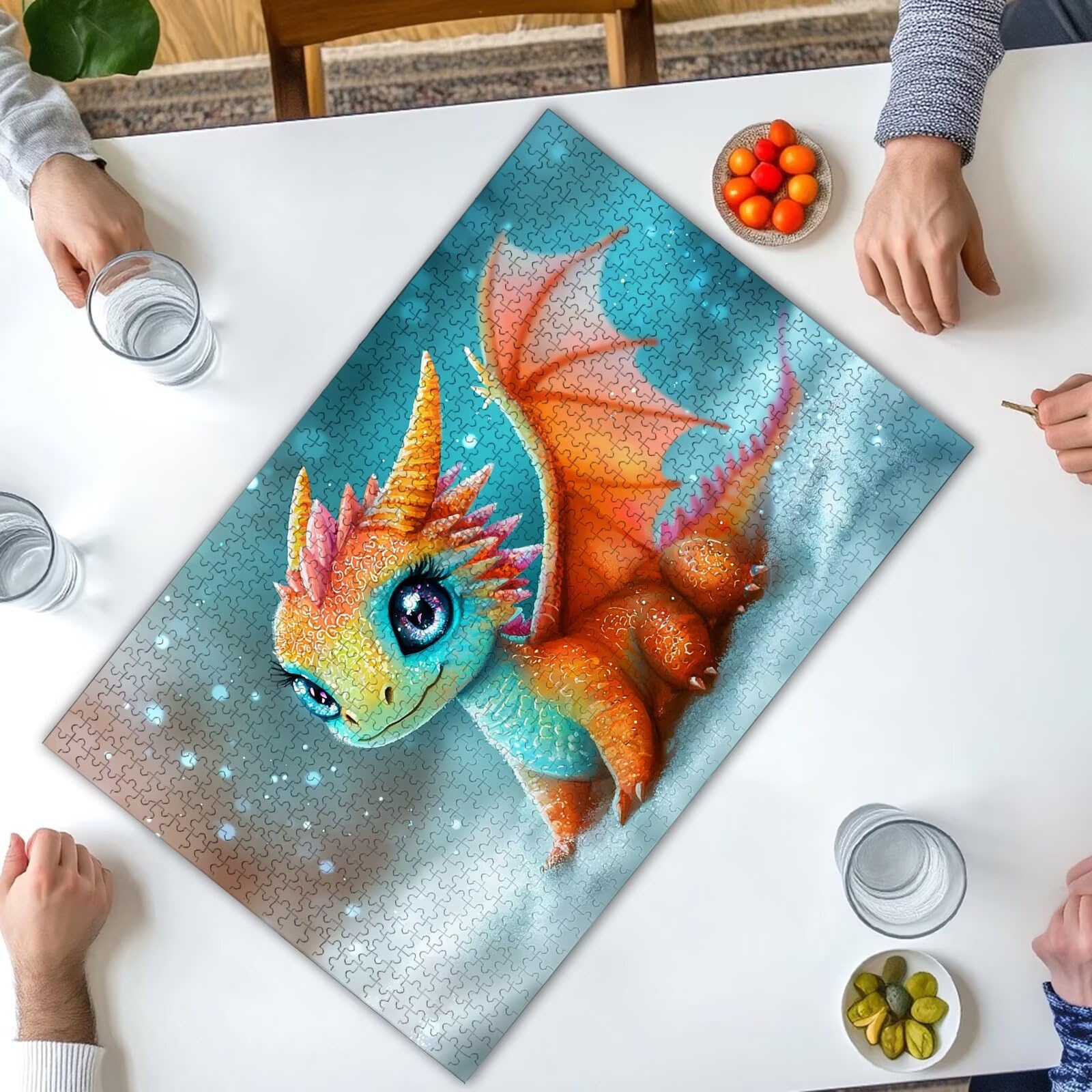 Puzzle 2000 Pezzi per Adulti, Puzzle Dragoncello2000 Pezzi Arte per Adulti e Ragazzi, Misura: 100x70 cm, Puzzles Carino in Legno Impegnativi, Puzzles per Idea Regalo Donna, Decorazioni Casa, -3236