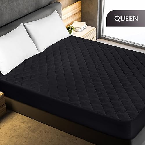 Miniatura 2 de Utopia Bedding - Cubrecolchón acolchado (tamaño Queen), protector de colchón elástico y ajustable, cubrecolchón y protector con bolsillo profundo