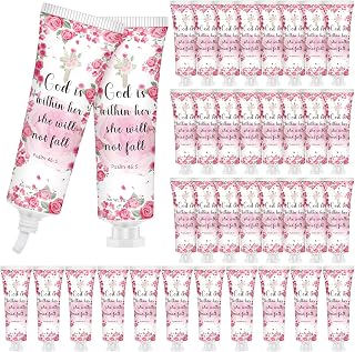36 Pack Christian Hand Cream Gifts for Women Bulk God Is Within Her She Will Not Fall Church Gifts Moisturizing Travel Size Mini Hand Lotion for Women Christian Religious Party Favors