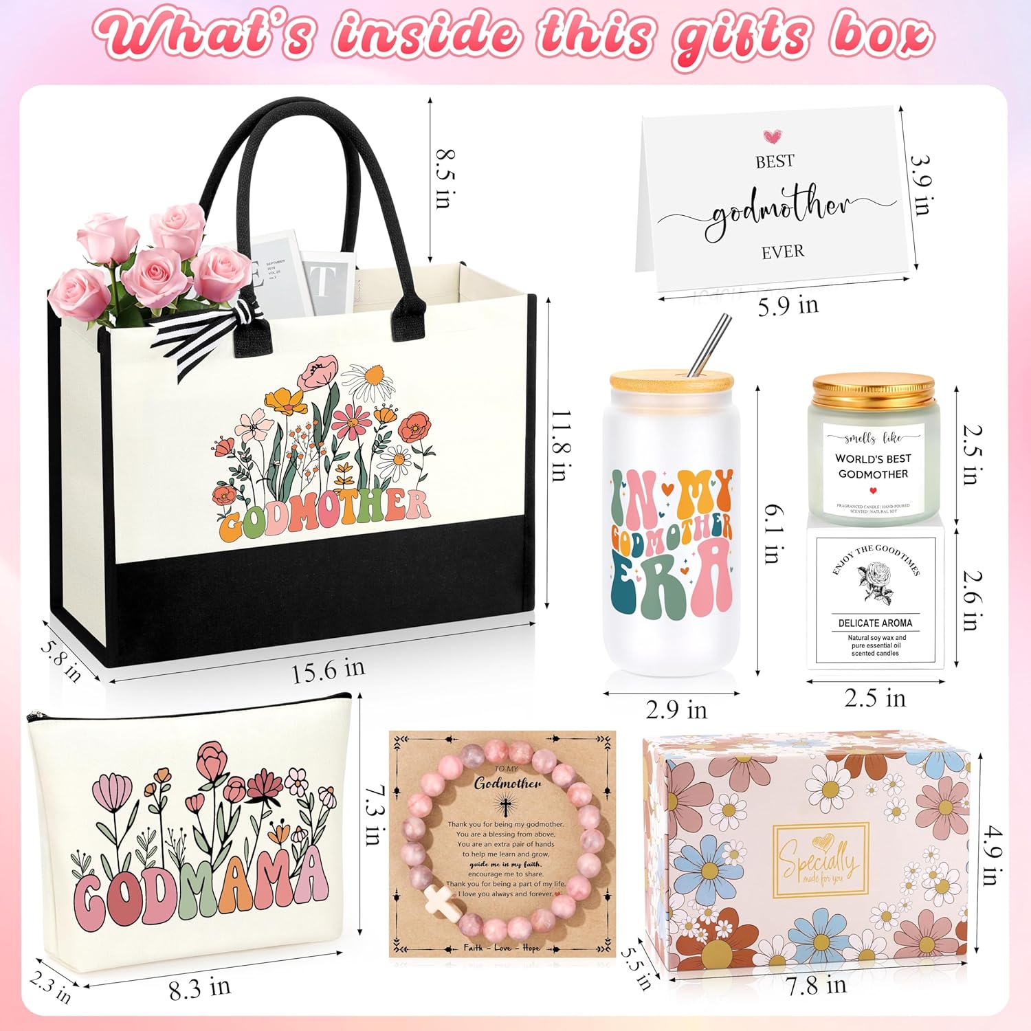 Godmother Proposal Gift, Will You Be My Godmother from GodChild, Mothers Day Christmas Birthday Gifts for Godmom Gifts Ideas Basket Set of 5 - Image 2