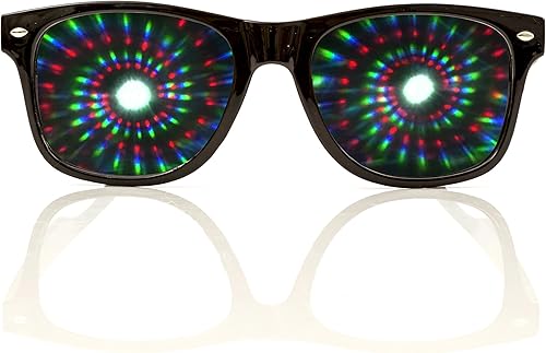 Gafas de difracción espiral para Raves festivales y más