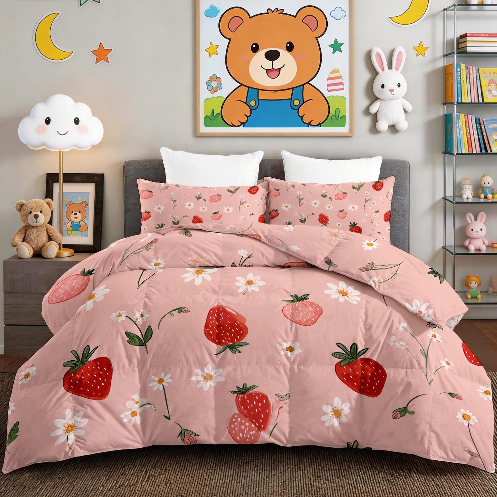 Edredón nórdico lavable de 220 x 240 cm para cama doble que no necesita funda y es muy ligero