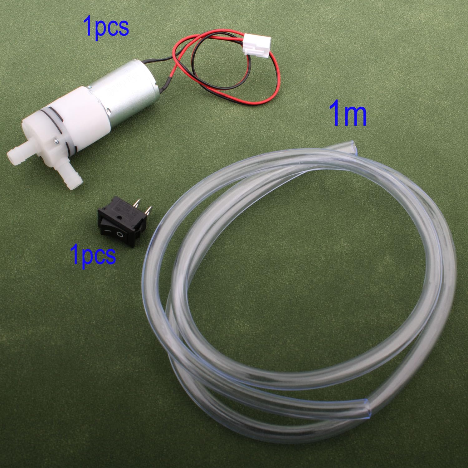 RUNCCI-YUN Pompa Acqua a Membrana 12V Mini Pompa Acqua Elettrica 370 Pompa autoadescante DC12V per tè macchina per acquario Aquarium, Fish Tank Fountain