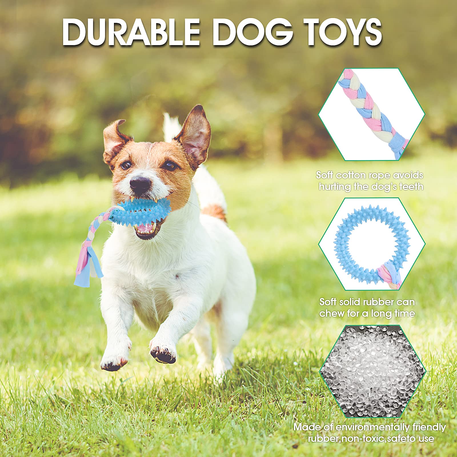 Set Da 5 Pezzi Di Giocattoli A Forma Di Disco Volante Per Cani, Adatti Per Masticare, Interagire - 2