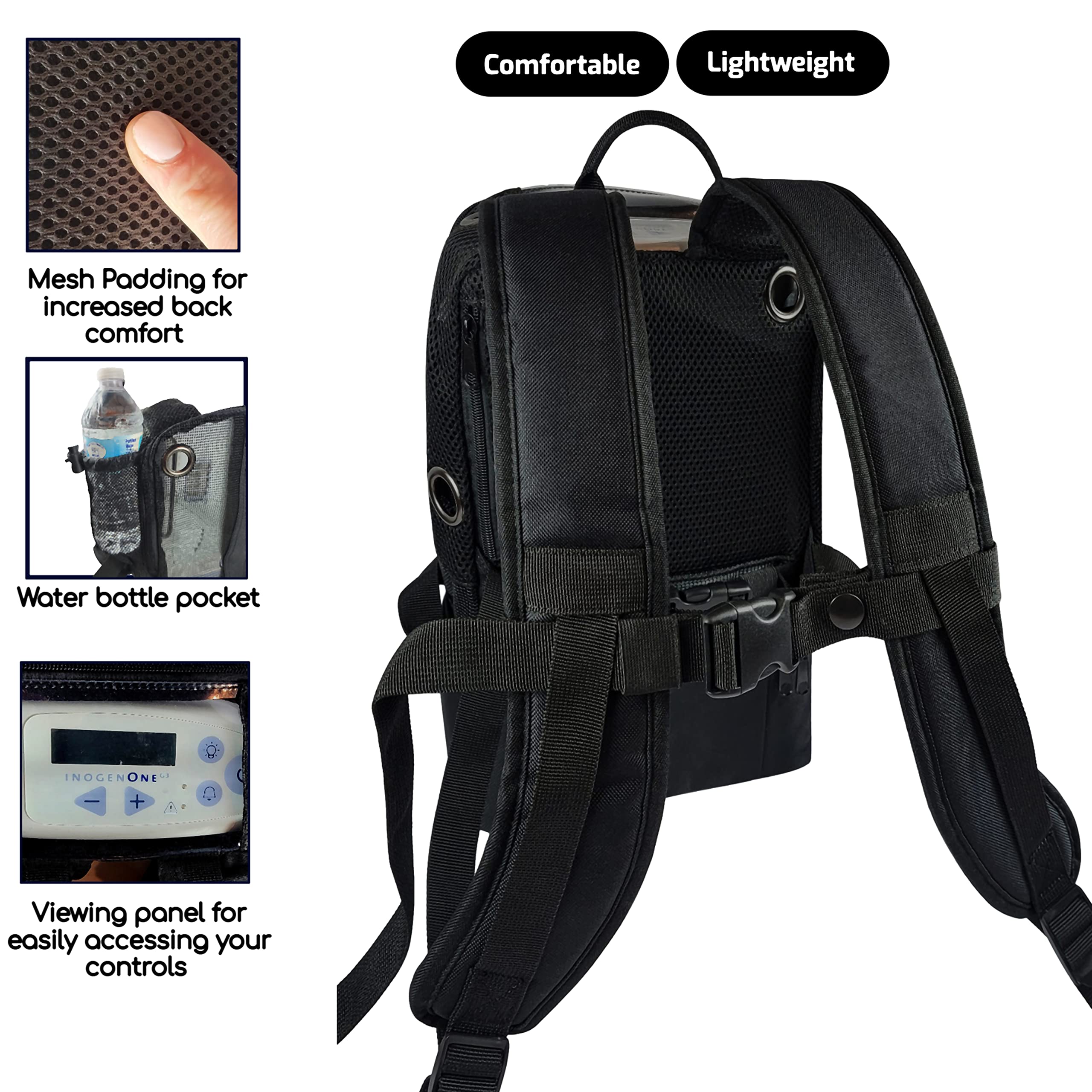 Buy O2TOTES USA Portable Oxygen Concentrator Mesh Backpack Compatible