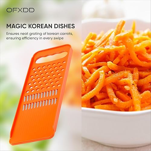 Miniatura 3 de Rallador de plástico coreano de zanahoria con mango - Trituradora de verduras y zanahorias