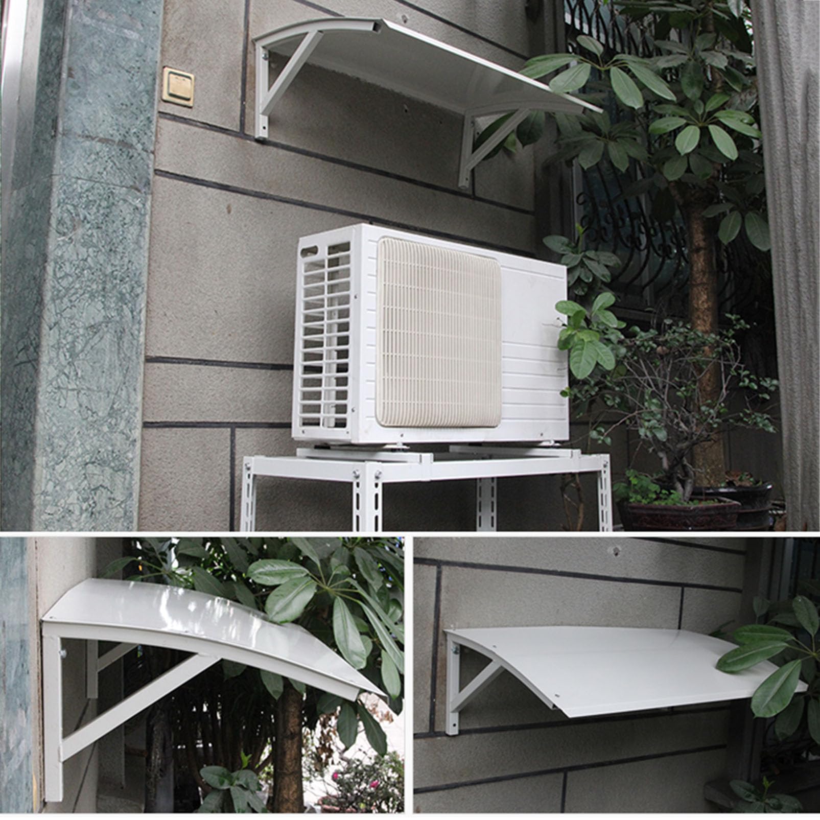 Cubierta Para Unidad Exterior De Aire Acondicionado – Impermeable Transpirable, 86x35x60cm, Poliéster, Exterior