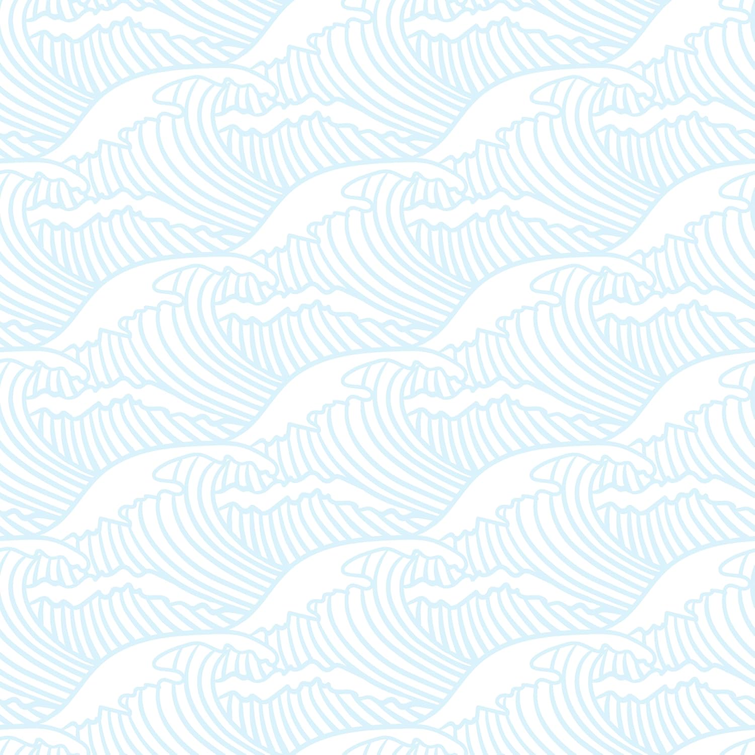 Blue Wave Wallpaper Sea Spray Ocean Wall Paper for Bathroom Bedroom Self Adhesive Removable Contact Paper for Cabinets Liners Desk Modern Art Wall Renter Friendly Wallpaper 17.5"x102"