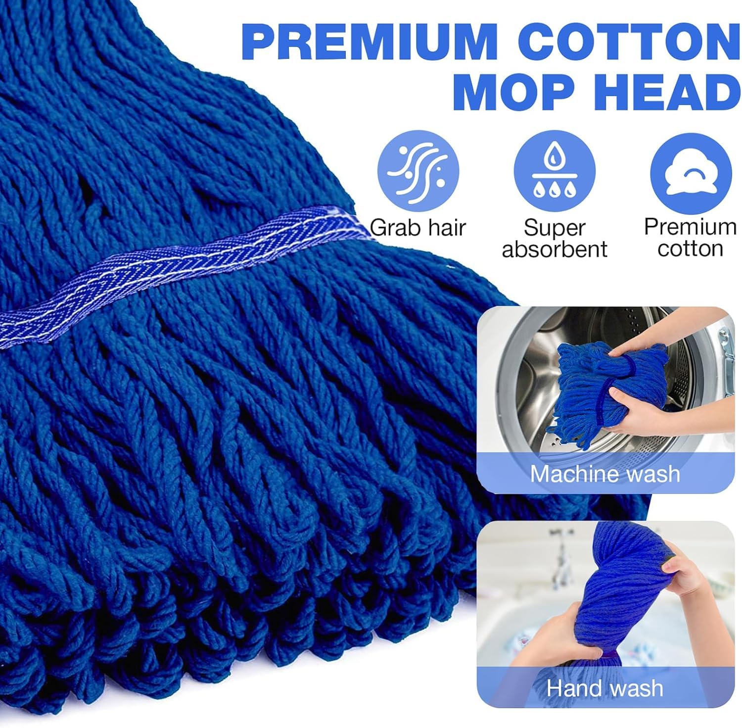 Mocio In Cotone Industriale Con Estremità Ad Anello Per La Pulizia Dei