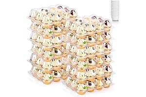 Oridom Cupcake Carrier 12 Pack, Stackable Cupcake Containers with High Dome Lids
