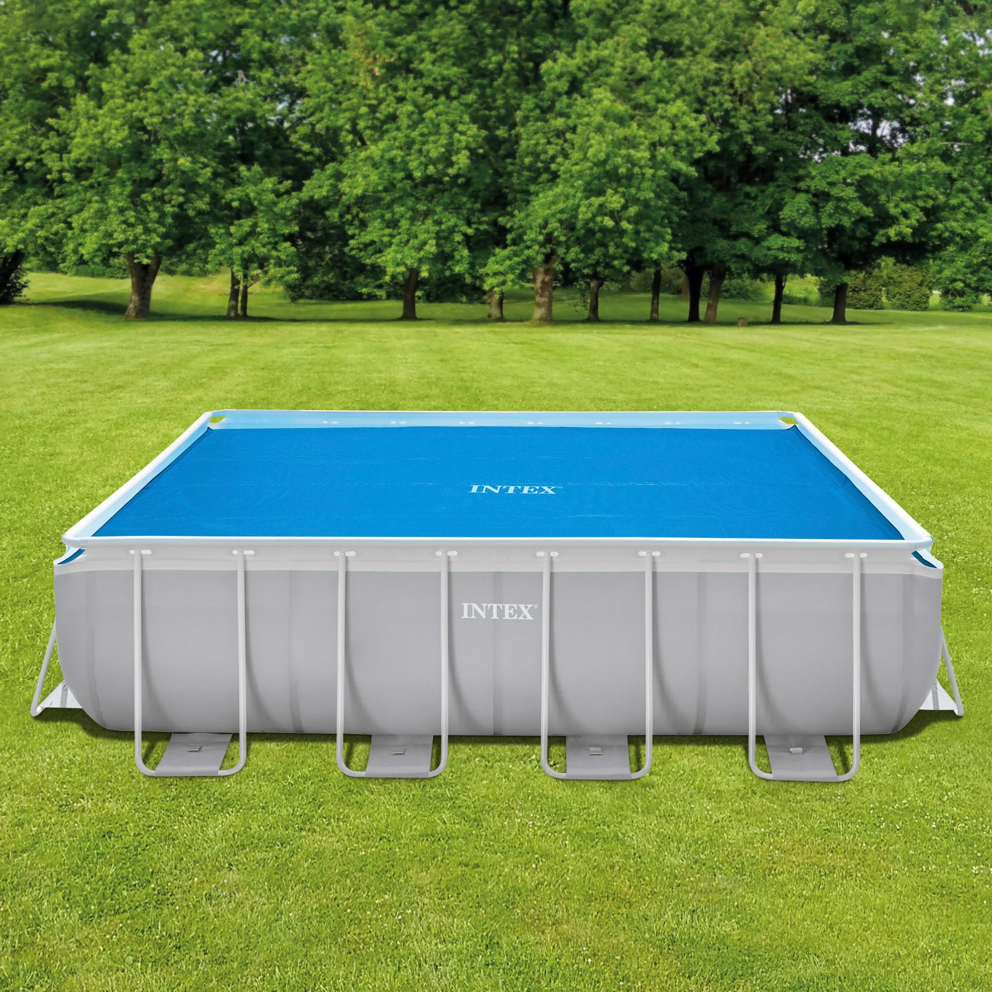 Intex Solarabdeckplane Ultra Frame rechteckig 488 x 244 cm 160 Mikron Blau