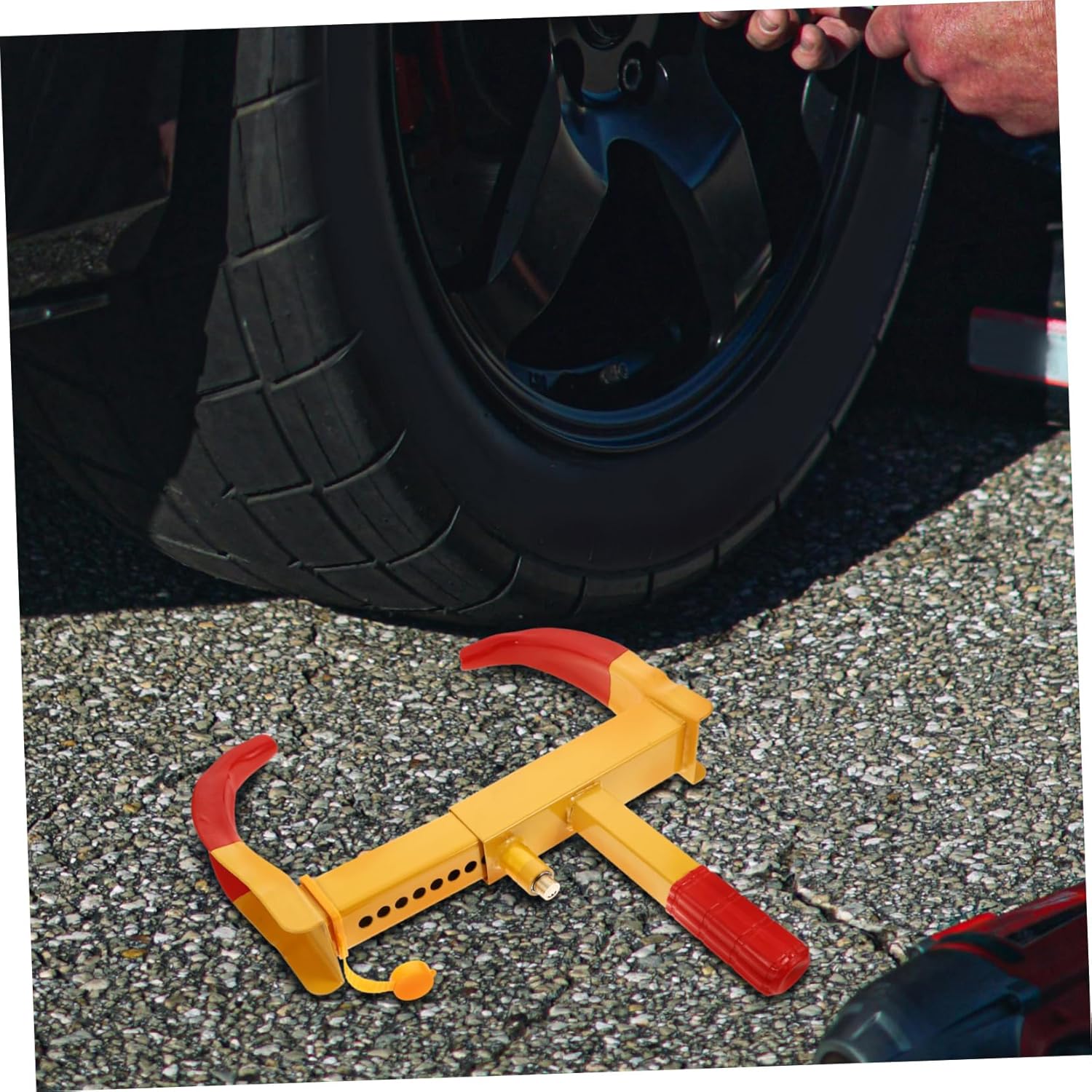 Heavy-Duty Wheel Lock Clamp for ATV Trailers and Cars Universal 12-Hole Design Anti-Theft Security Device for Tire Protection Suitable for Vehicles