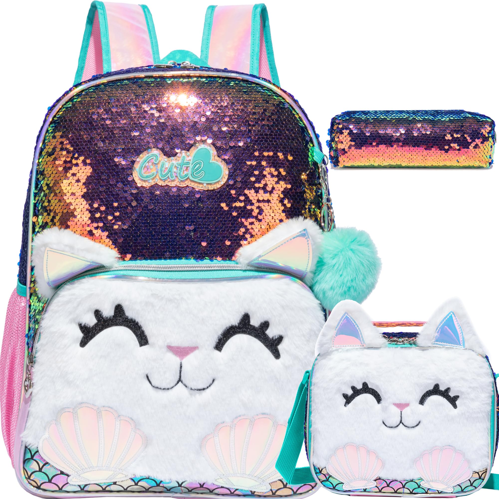 HTgroce Mochila Niña Gatos Mochila Niña Escuela Primaria Mochilas Escolares Infantiles 8 años
