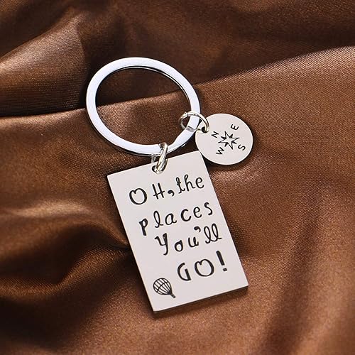 Miniatura 3 de Regalo de graduación Oh The Places You Will Go llavero regalos inspiradores para graduados (llavero)