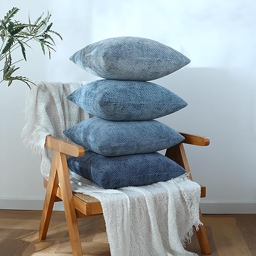 Miniatura 6 de Stellhome Juego de 4 fundas de cojín decorativas neutrales de felpilla suave tejida con textura de lujo, fundas de cojín para sala de estar, sofá,