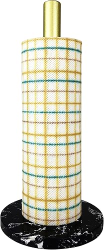 Miniatura 7 de Toallitas de limpieza reutilizables resistentes, paño de cocina moderno a cuadros de 10 x 10 pulgadas, 40 unidades por rollo, secado rápido, menos