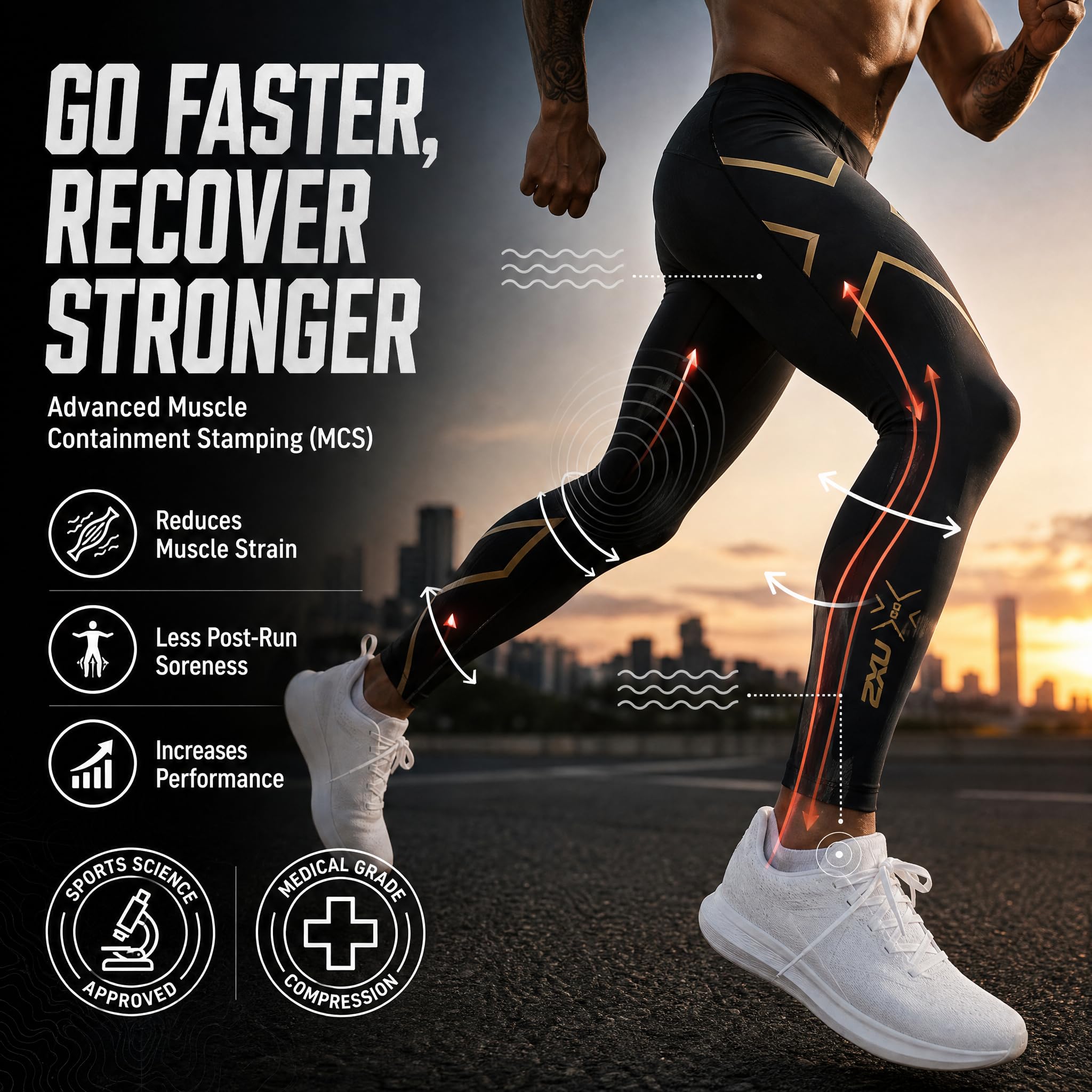 2XU UK Light Speed Compression Tights - Pantalones de compresión Hombre