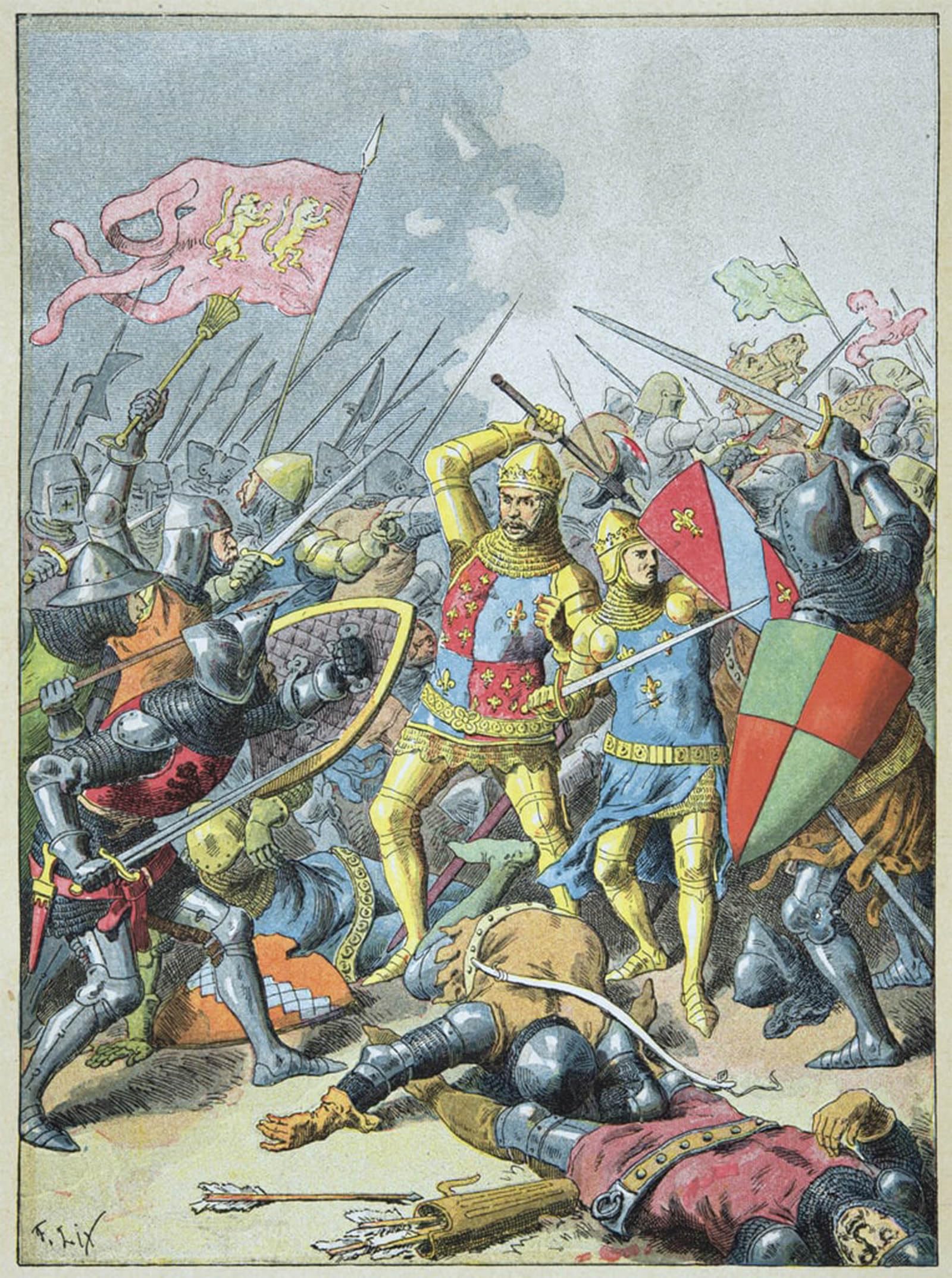 ARTXLXXBN Famous Art Print Poster Vintage Wall Art John Ii the Good and His Son by Frederic Theodore Lix Canvas Art Poster for Home Decor 60x90cm
