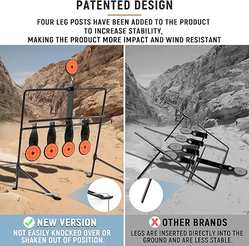 Vista 2 de BB Gun Targets for Shooting Outdoor Resetting Shooting Target and Heavy Metal Steel Rated for .22 .177 Caliber Rargets Pellet Gun Targets