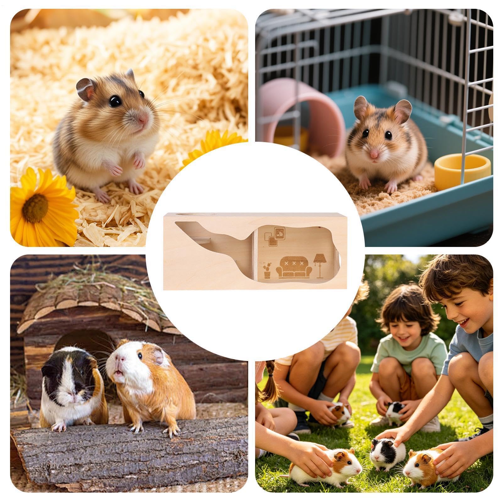 Generisch Hamsterkäfig Aus Holz -Tunnel-Beschäftigungsspielzeuge