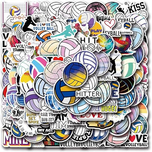 Miniatura 1 de Volleyball Stickers,110PCS Cool Sport Motivational Volleyballs Waterproof Vinyl Decals for Kid Teen Adult Water Bottle Laptop Phone Computer
