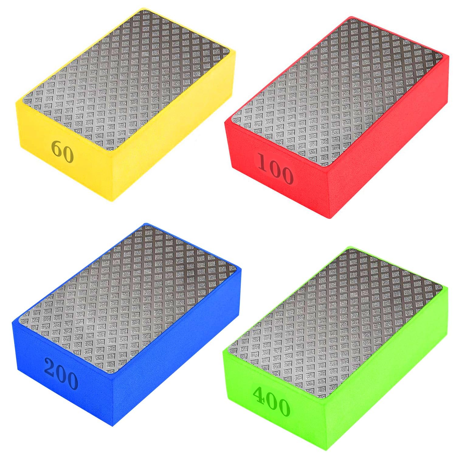 4 Pcs/Set Diamond Polishing Pads for Hand Sanding Tile Concrete Glass