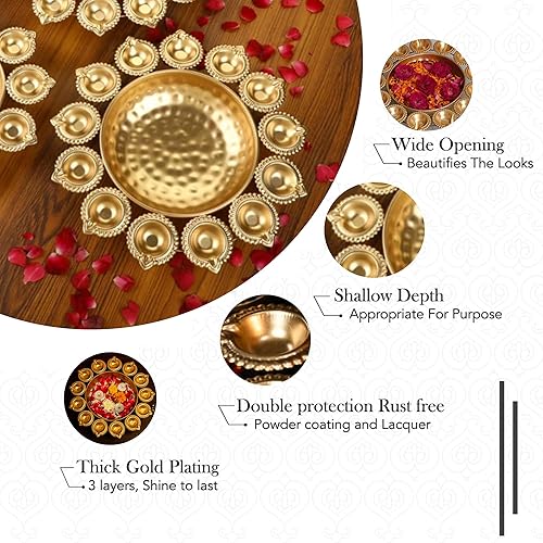 Miniatura 5 de KIH Urli - Velas flotantes con forma de flor y té para decoración del hogar, artículos de inauguración de la casa (14 pulgadas)