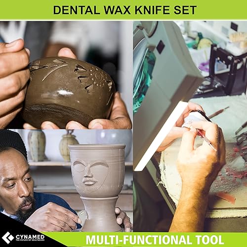 Vista 35 de Cynamed, juego de herramientas para esculpir arcilla y cera, espátula de acero inoxidable, 10