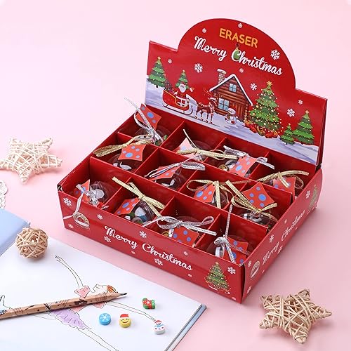 Miniatura 2 de 12 borradores de Navidad con paquete de bolas, borradores de Navidad para niños, rellenos de calcetines para niños, decoraciones de Navidad y