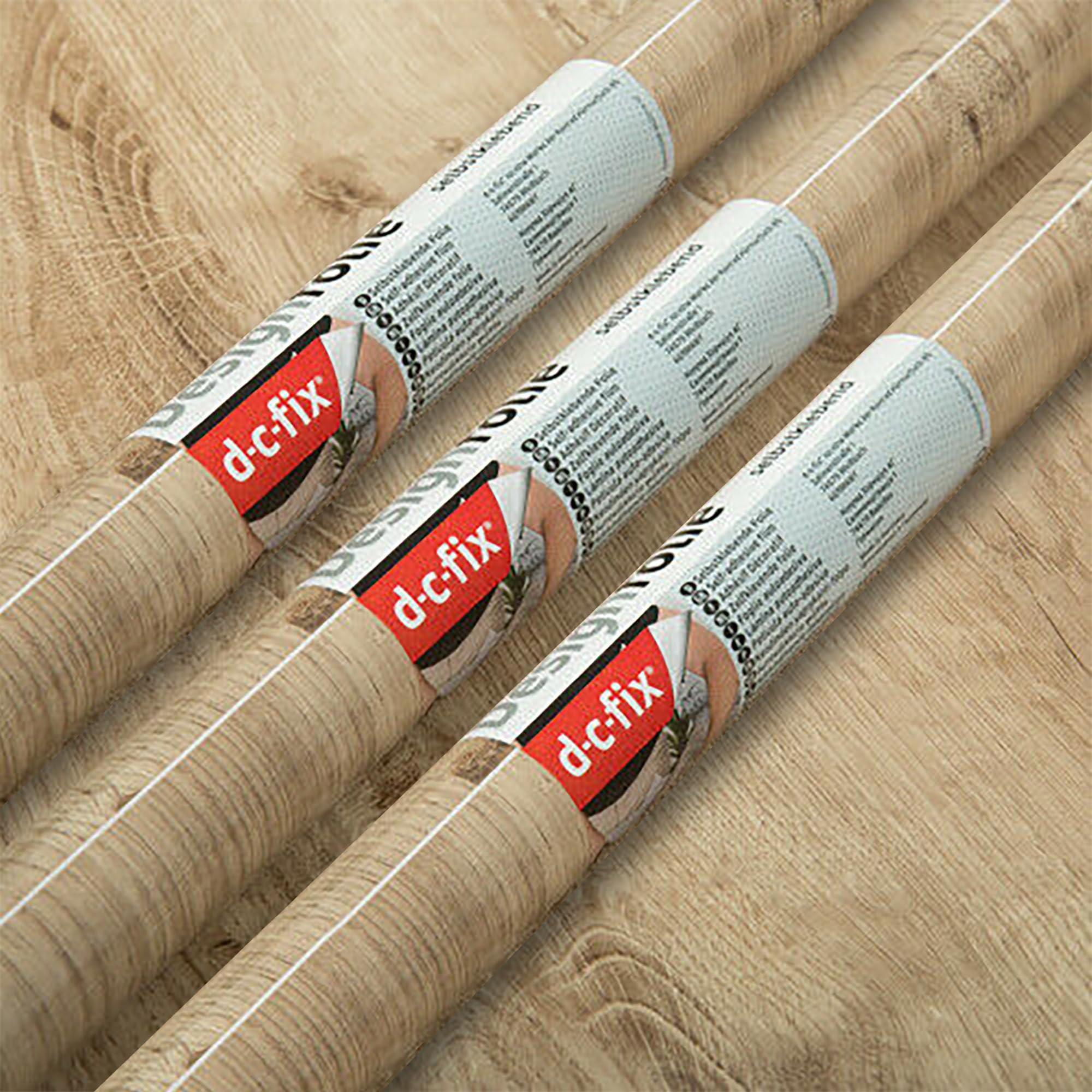 3 Rolls Vinyl Warehouse 90cm x 2.1m d-c-fix Ribbeck Oak Wood Sticky Back Vinyl Furniture Wrap 5378