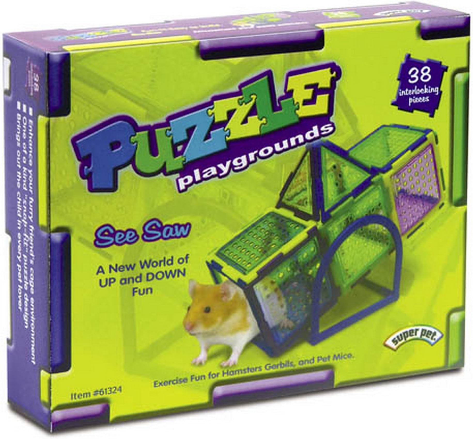 Superpet Crittertrail Puzzle Seesaw Playground Pet Accessory