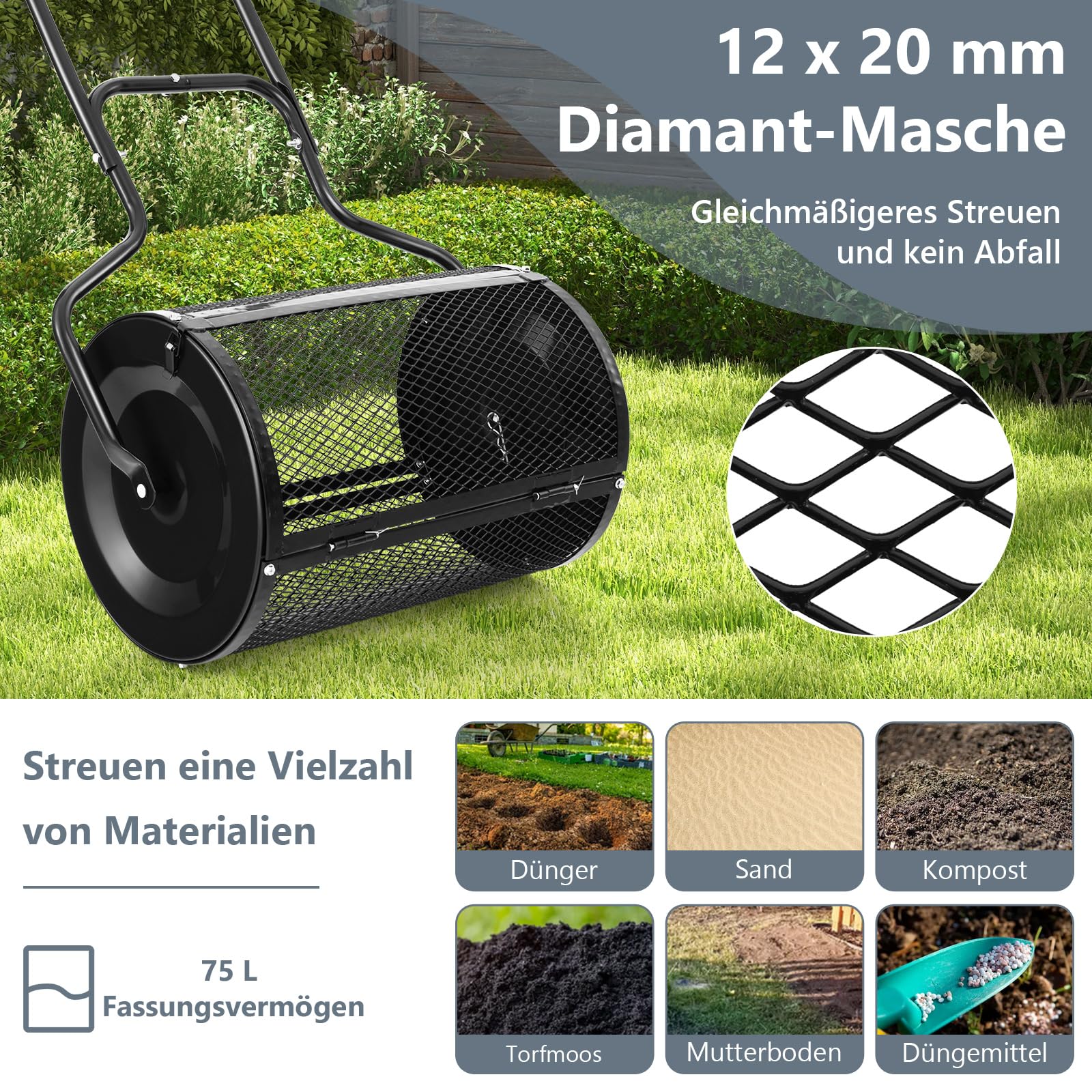 Wiltec compostverspreider 75 l compostverdeler compoststrooier 110x64x40 cm tuincompost verdeler strooier turfmosstrooier voor tuin tuinstrooier tuin compostwagen Wiltec compostverspreider 75 l compostverdeler compoststrooier 110x64x40 cm tuincompost verdeler strooier turfmosstrooier voor tuin tuinstrooier tuin compostwagen