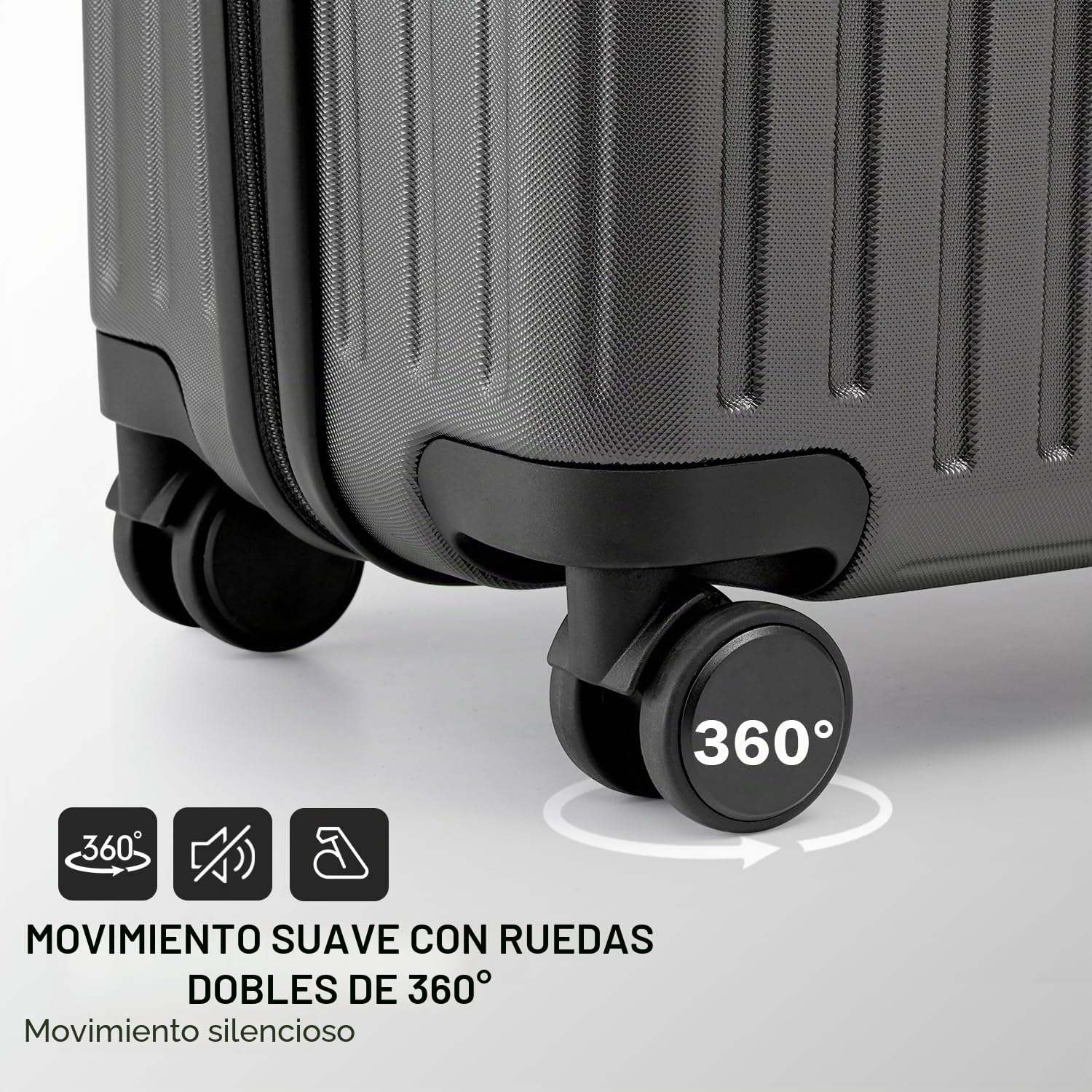 COOLIFE Juego de Maletas 3 Piezas, Maleta de Cabina, Mediana y Grande | Rígidas en PC+ABS para Vacaciones y Viajes Familiares, Cerradura TSA, Cremallera YKK y 4 Ruedas Dobles, Azul Oscuro