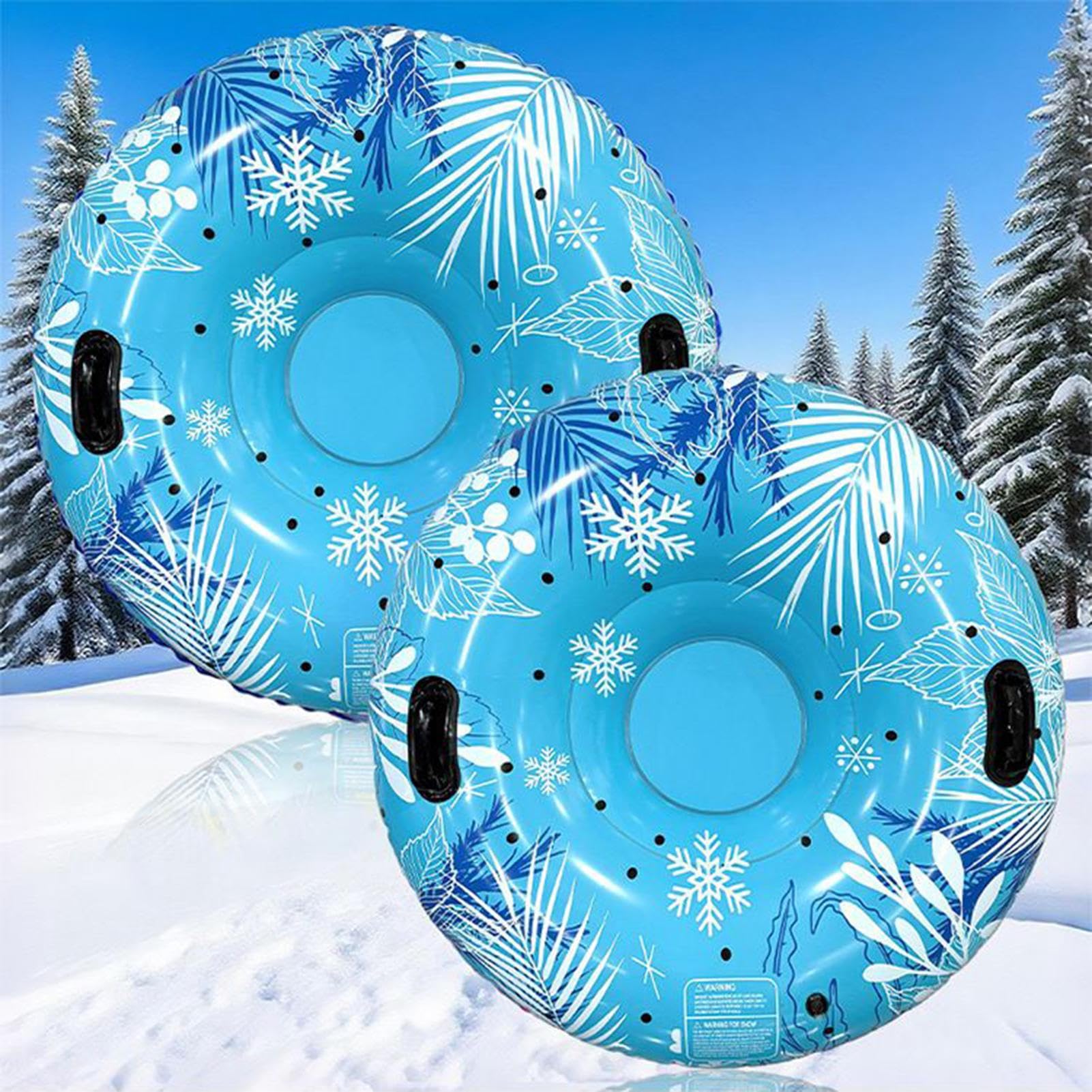 Rurki Śnieżne Do Saneczkowania 102 cm z 2 Uchwytami