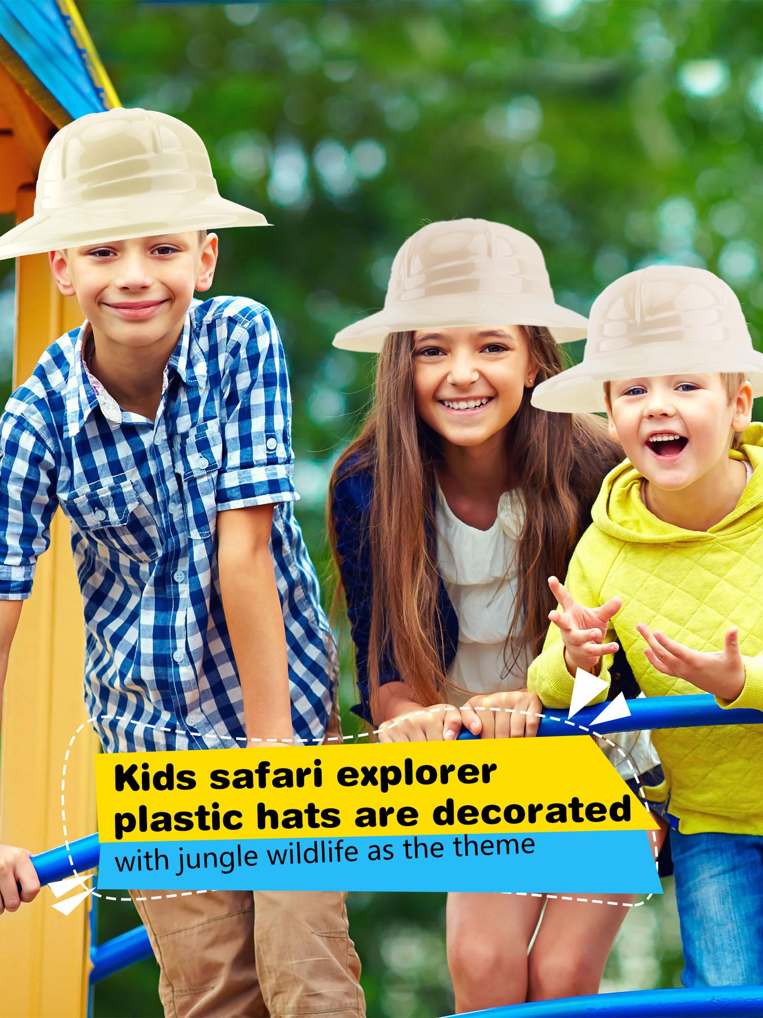 Confezione da 56 cappelli da festa Safari per bambini – cappelli da ricerca della giungla in plastica per ragazzi e ragazze – perfetti per Halloween, compleanni e feste di avventura