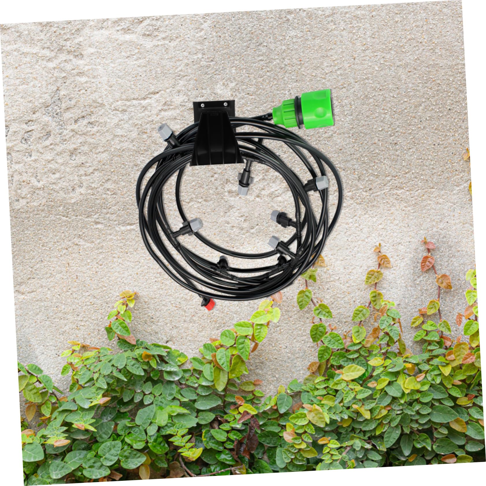 iplusmile Wandmontierter Staubsauger Schlauchhalter aus Kunststoff, Schwarz