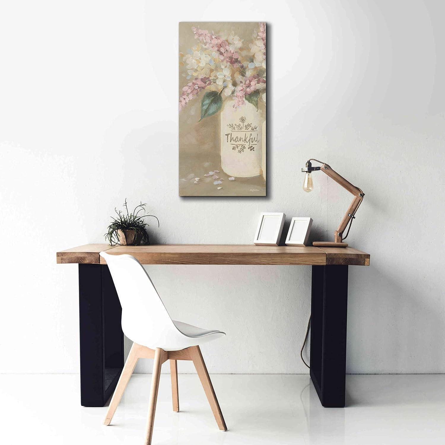 Epic Graffiti 'Thankful Flowers' by Pam Britton, Giclee Canvas Wall Art, 20"x40"