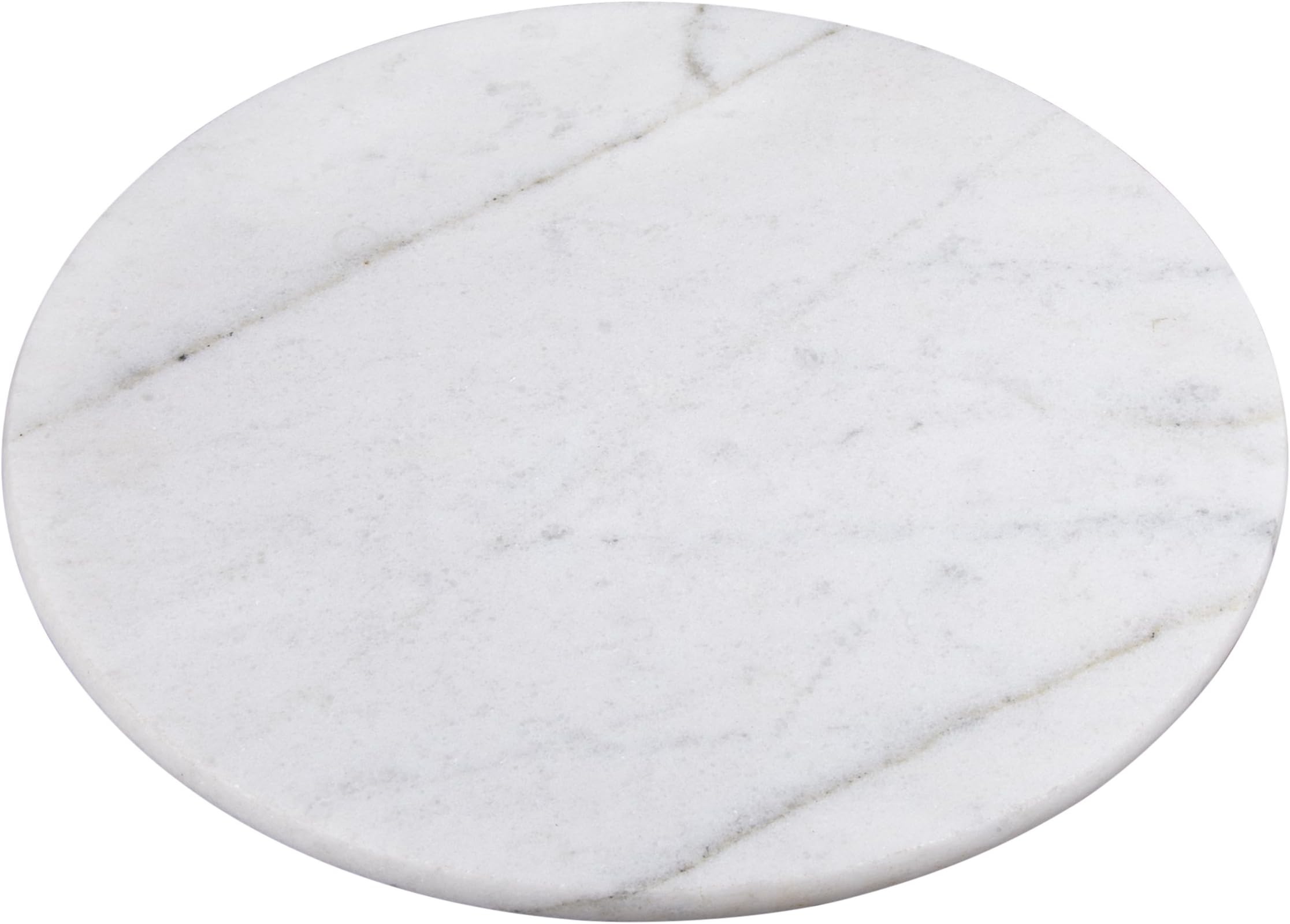 Creative Home74007 White Marble Stone 12" Diam. Lazy Susan