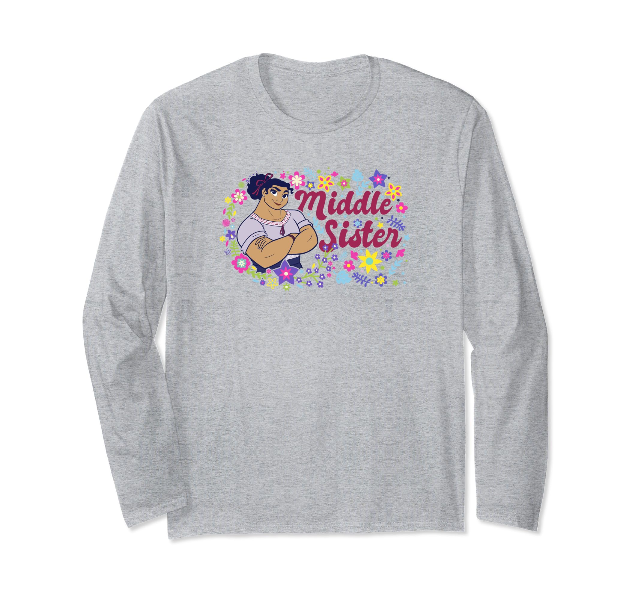 Disney Encanto Luisa Middle Sister Floral Family Long Sleeve T-Shirt