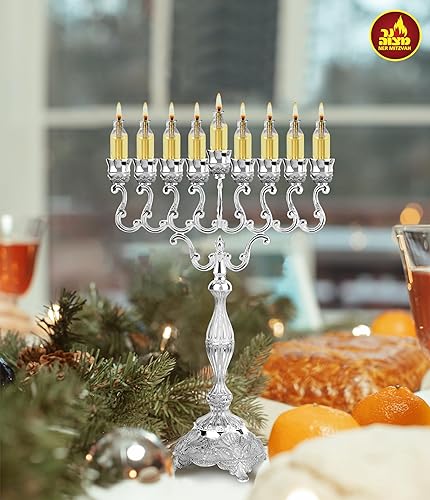 Miniatura 4 de Ner Mitzvah Vasos de aceite de menorá de Hanukkah prellenados, tazas de menorá de aceite de oliva 100% con mecha listas para usar, luces Ohr