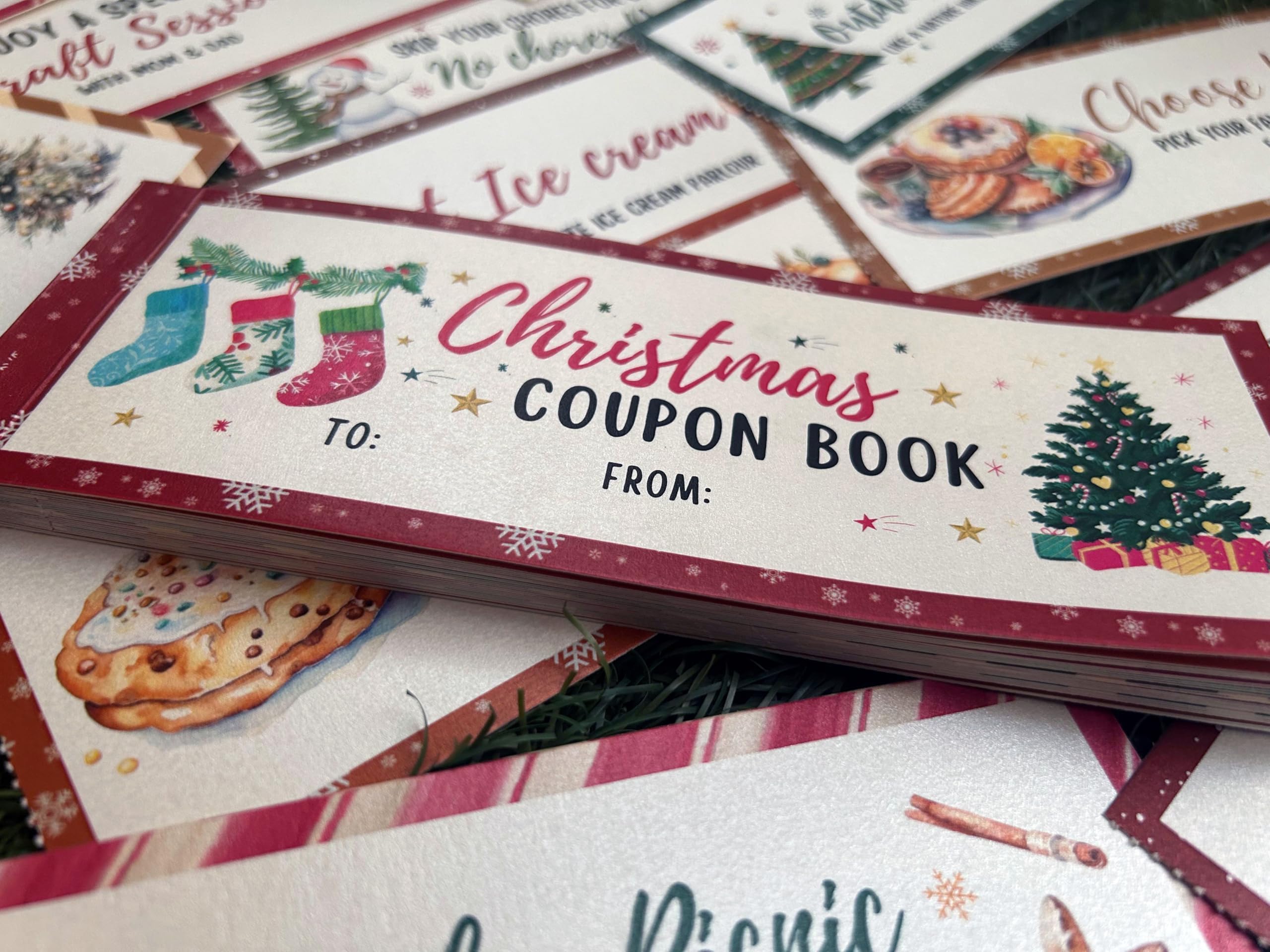 Confetti! Personalized Christmas Coupon Book for Kids - Unique Parent-to-Child Gift | 20 Fun Xmas-Themed Coupons for Memorable Holiday Moments!