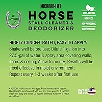 Vista 6 de Microbe-Lift Limpiador y desodorante para puestos de caballos, 1 galón, espray concentrado seguro para graneros, establos y áreas de caballos, aroma