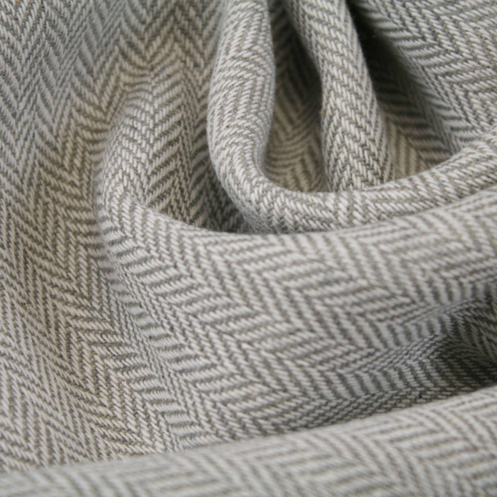 We Love Fabric Light Grey Herringbone Wool Blend Tweed Upholstery Fabric Sofa Armchairs Cushion 1M Length X 1.5M Width