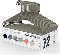 Vista 117 de Neaties Perchas de ropa súper resistentes, paquete de 20 (24 unidades), fabricadas en los Estados Unidos, capacidad de 10 libras, perchas