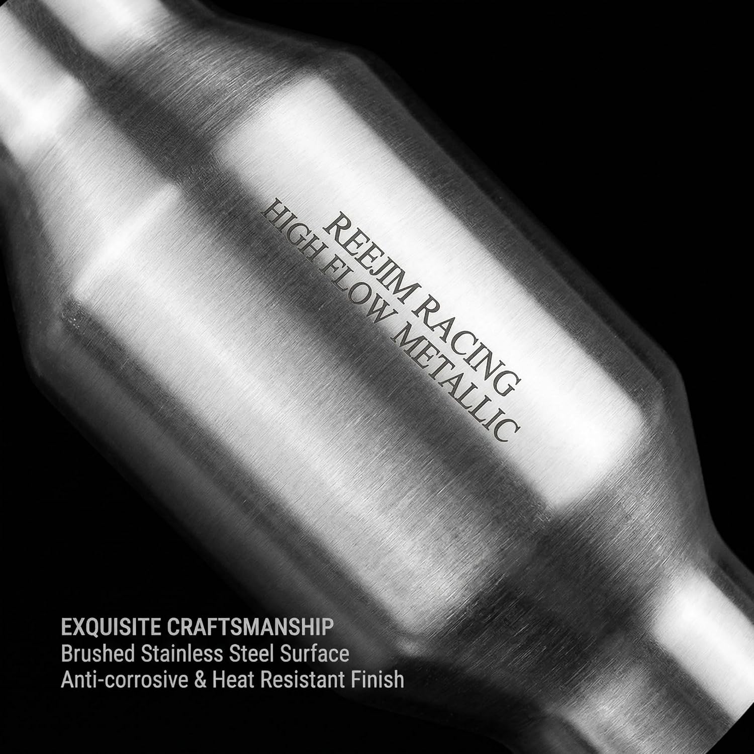 4" x 8" High-Flow Catalytic Converter - 200 Cell/cpsi Metallic Substrate - 2.5" In/Out - EPA Compliant
