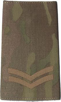 Pair Of Bronze on Multicam/MTP Corporal Rank Slides Multi Terrain Pattern